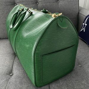 LOUIS VUITTON - Green Epi Keepall 45 Bag – Tina's Closet, NWF